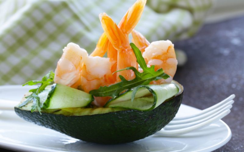 Avocado and Shrimp Cucumber Bites
