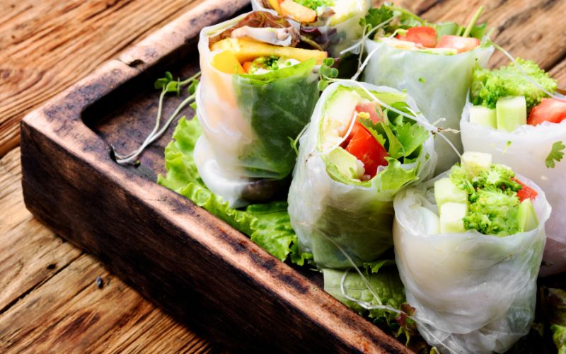 Spring Rolls with avocado
